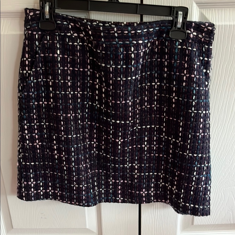LOFT Blue and Pink Mini Skirt for Cocktail